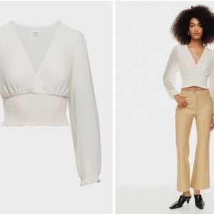 Aritzia Wilfred white blouse XL new with tags